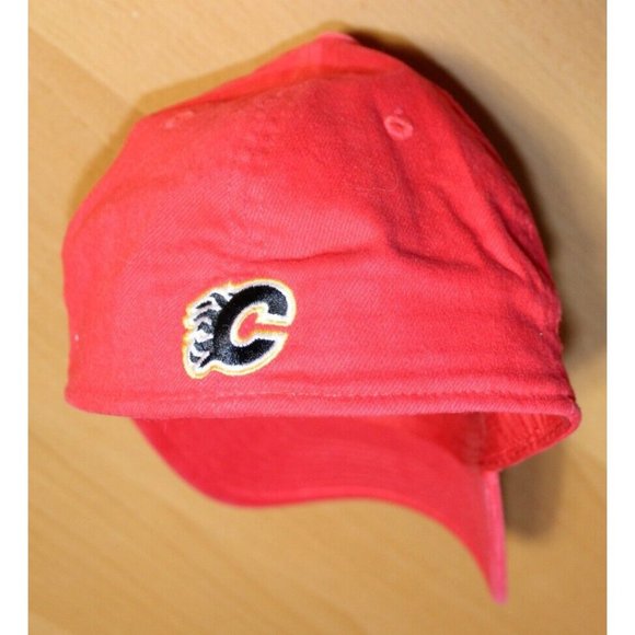 NHL Hockey Vintage Calgary Flames Stretch Baseball Hat Cap One Size Reebok Red - Picture 5 of 10